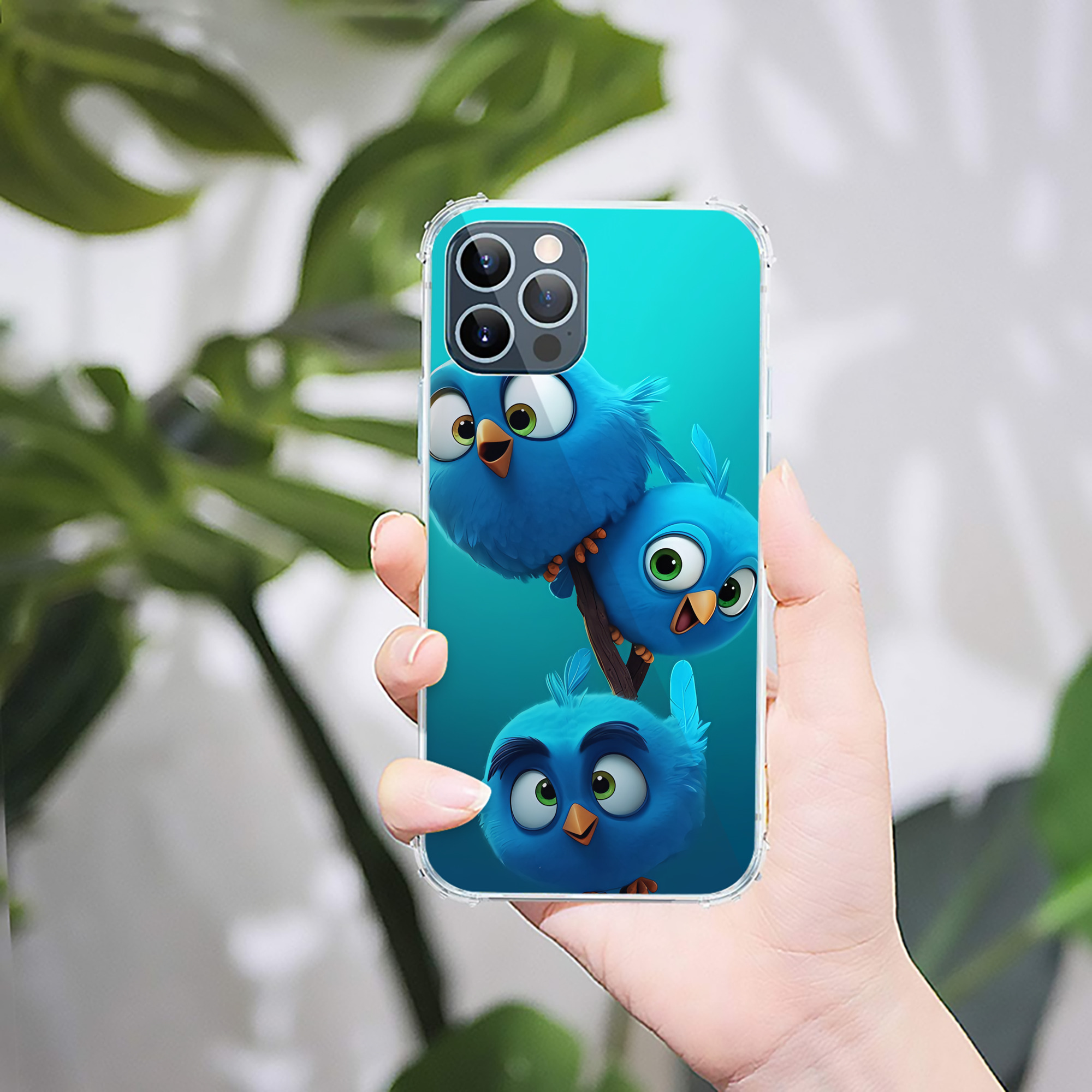 （画像用） Angry Birds アングリーバード 【iPhone 12シリーズ対応】透明スマホケース（クリアソフトケース）